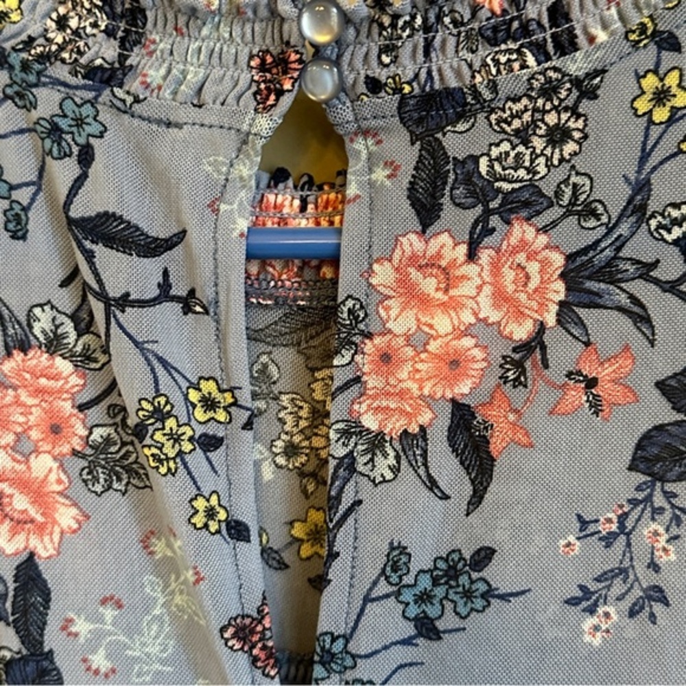 Massini 3X floral long‎ sleeve light weight stretchy blouse new with tags - Picture 4 of 6